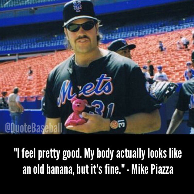 QuoteBaseball_'s tweet photo. Mike Piazza 🍌 @mikepiazza31 https://t.co/hI5eFmrFhX