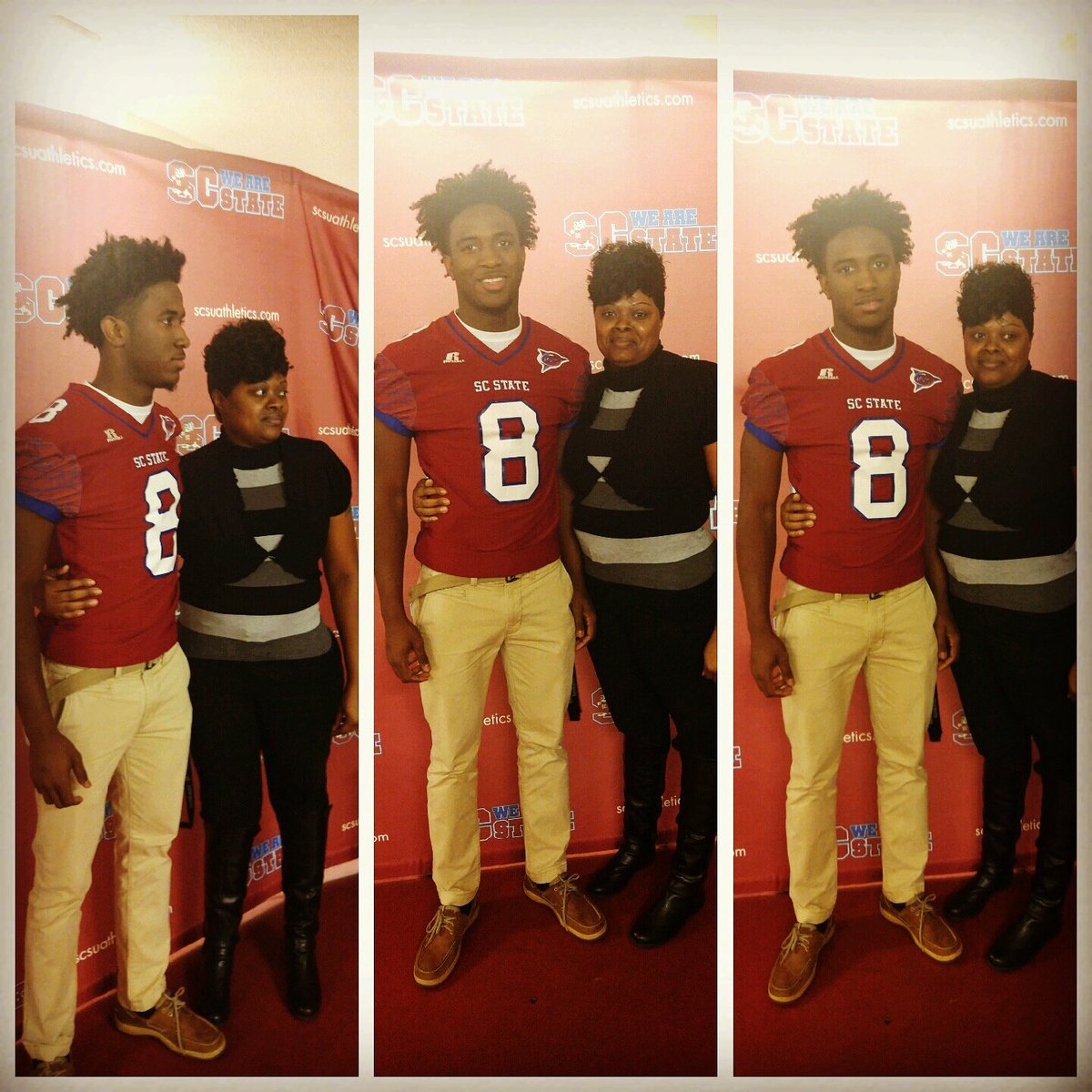 jamarion_mathis's tweet photo. Me and my mom at SC STATE today. Had a good time. #scstate #meNmom #number8 https://t.co/LXwBNsBklP