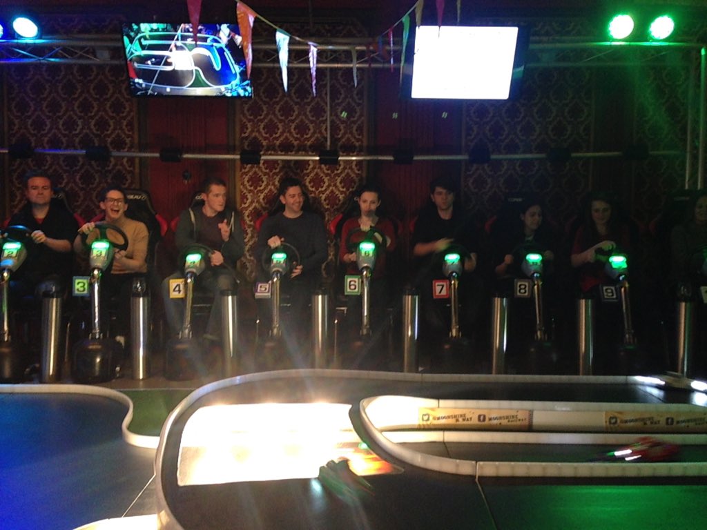 icrossing_uk's tweet photo. The iCrossing London team doing the Moonshine Raceway #iXSocial https://t.co/ml89VeedO6