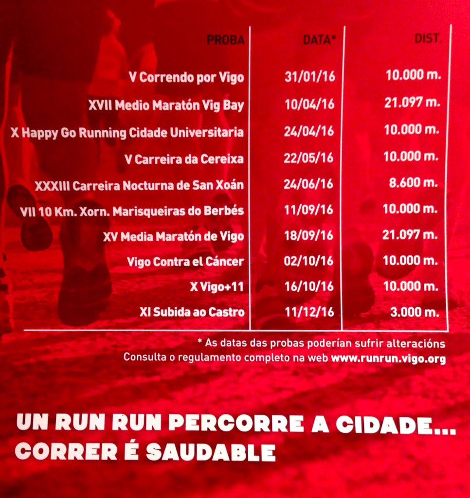 vigovscancer's tweet photo. Ya están las fechas para el circuito de carreras populares de Vigo y... Si! Estamos nosotros 💪🏻 02/10 🗓 #RunRunVigo https://t.co/gJjjJgphSx