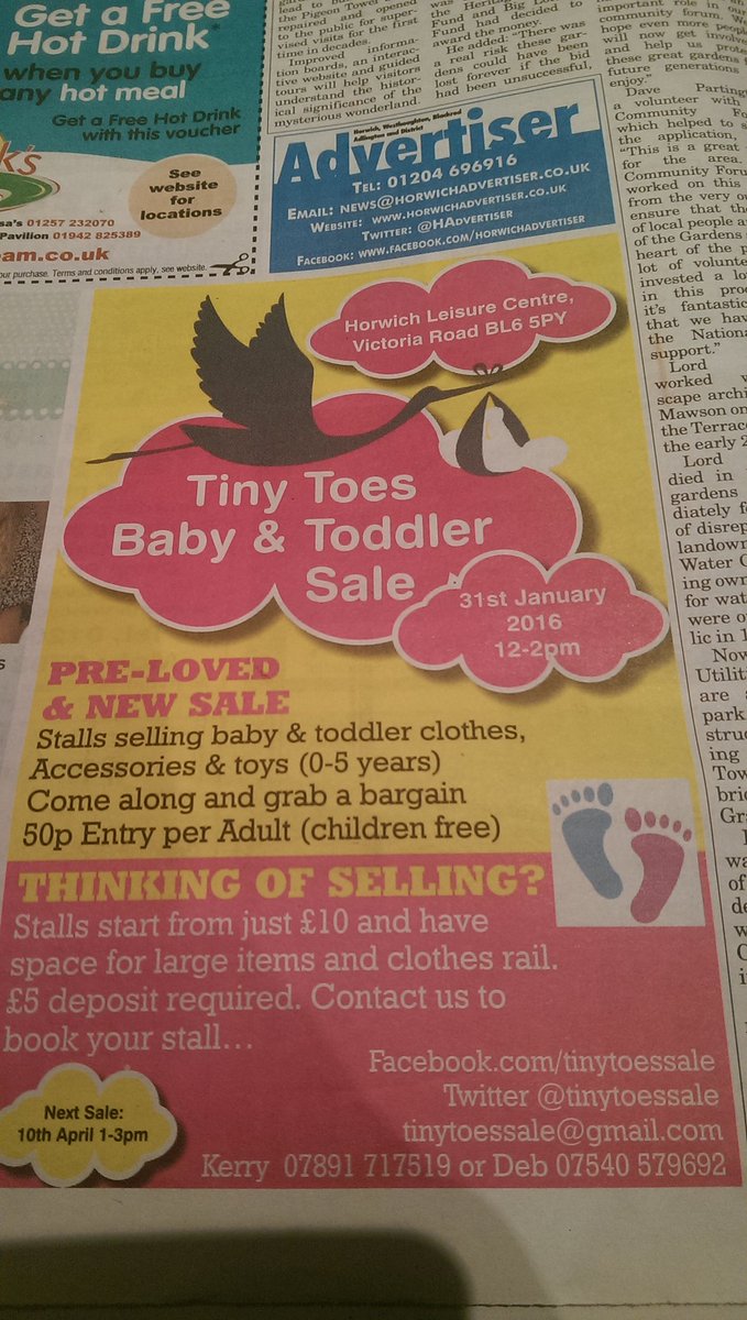 tinytoessale's tweet image. Who's seen our advert @HAdvertiser ?! Our  next sale is this Sunday at #Horwich  Leisure Centre 12-2pm.