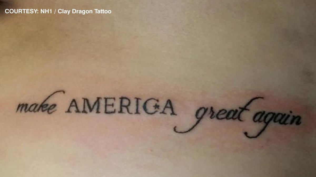 boston25's tweet image. Free Donald Trump tattoos? One NH artist says the deal has his shops booked for days. bit.ly/1P0Djmo