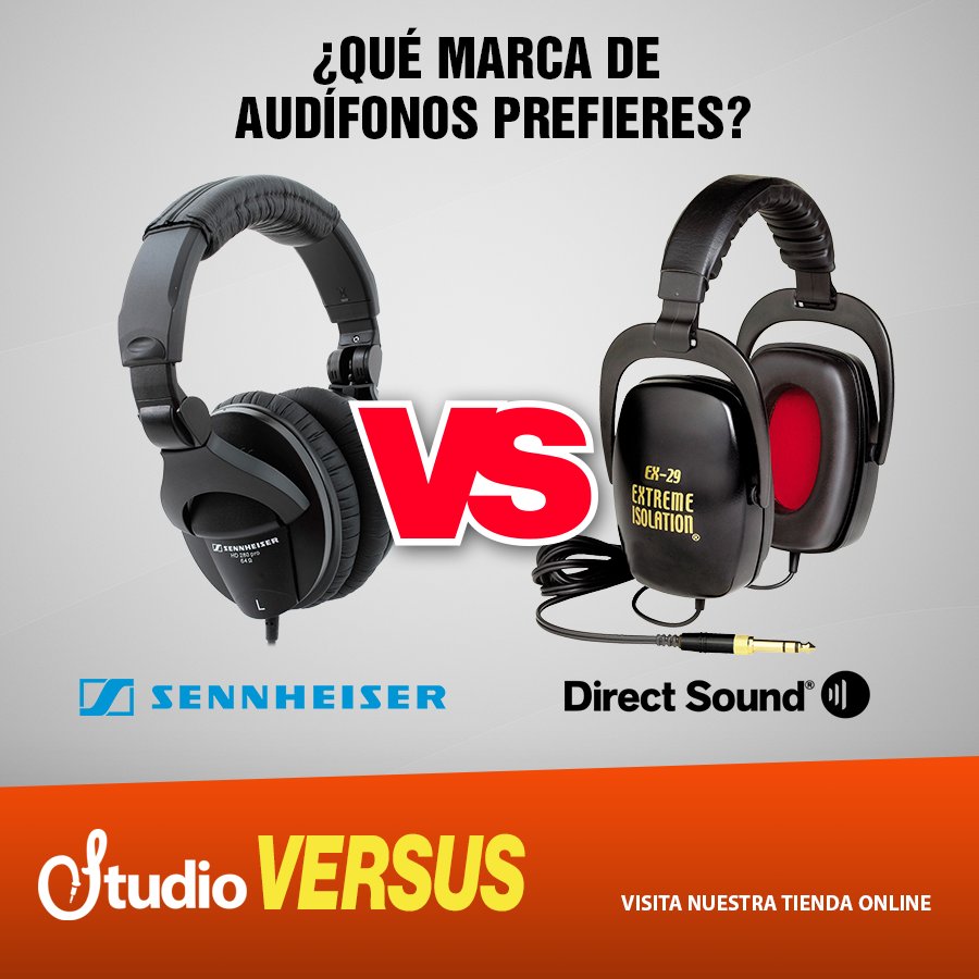 studiomusic_cl's tweet image. Un nuevo #StudioVS, esta vez con audífonos de marcas que tenemos en oferta: #Sennheiser vs  #DirectSound.
