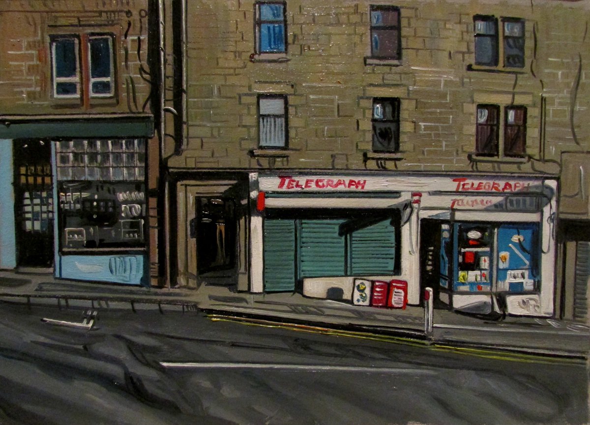 'Hilltown' miniature, oils. 6x8inches.  #hilltown #dundee