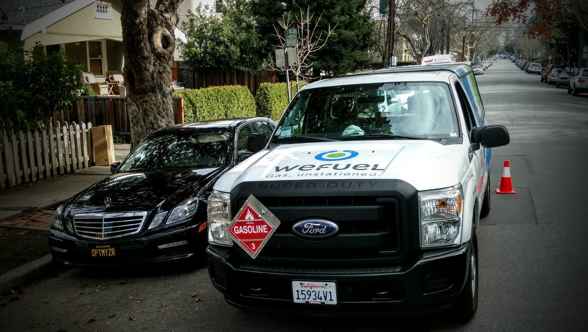 siliconvallaeys's tweet photo. Thanks @WeFuel for making trips to the gas station a thing of the past! https://t.co/tAhssylKxY