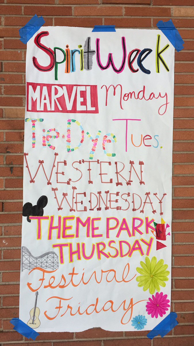 Next week February 1-5 is Spirit Week!