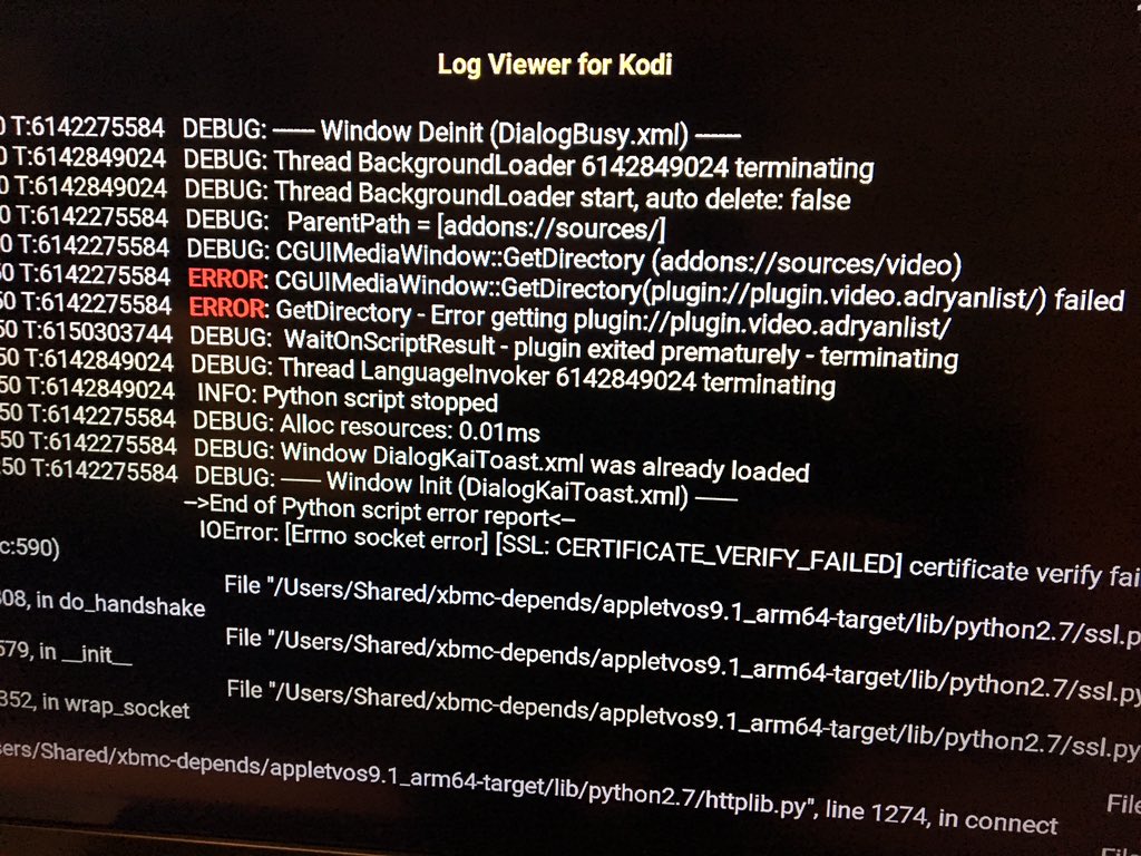 MarioDiBenedet6's tweet photo. @adryan Adryan, acabo de instalar tu AddOn ATV4. Instalé SportsDevil, Pulsar, Pkexus como recomendado. No va. idea? https://t.co/1gpUWcHPFa