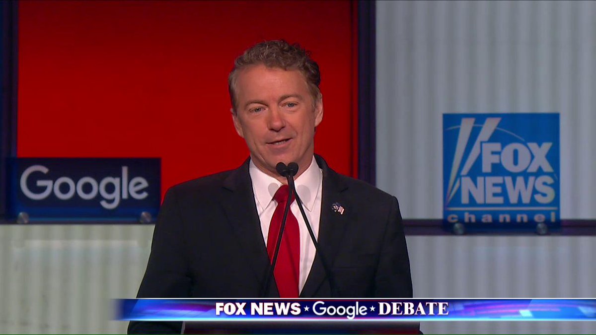 FoxBusiness's tweet photo. .@RandPaul: I am the one true fiscal conservative who will look at all spending. #GOPdebate https://t.co/qf0j0uI1Er