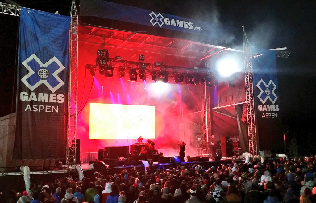 XGames's tweet photo. Run The Jewels is rippin’ Aspen a new one! #XGames https://t.co/56ciwDssX0