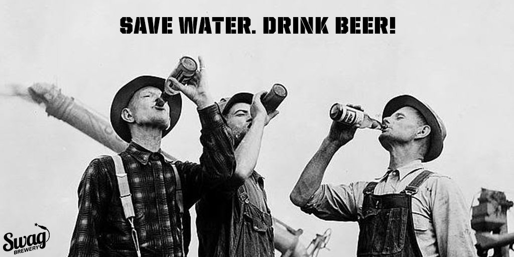 SwagBrewery's tweet photo. Different parts of the world are experiencing severe drought. So save water &amp; drink more beer.

#Beer #SwagBrewery https://t.co/C6uHC5bSy7