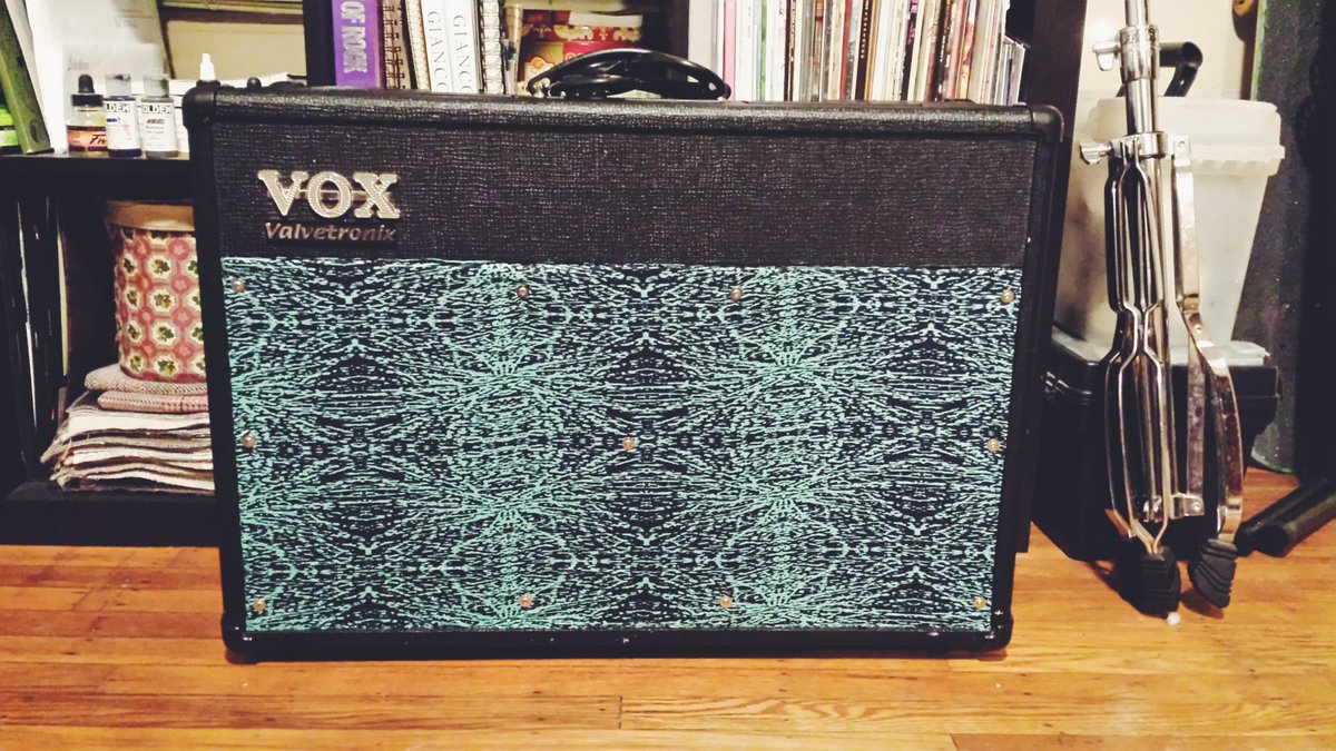 Decorated the <a href="/VOXamps/">VOX Amplification</a> the other day. #custom