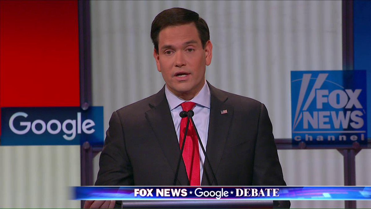 FoxBusiness's tweet photo. .@marcorubio: There is only one savior and it's not me. It's Jesus Christ. #GOPDebate https://t.co/rtEq0mCYqX