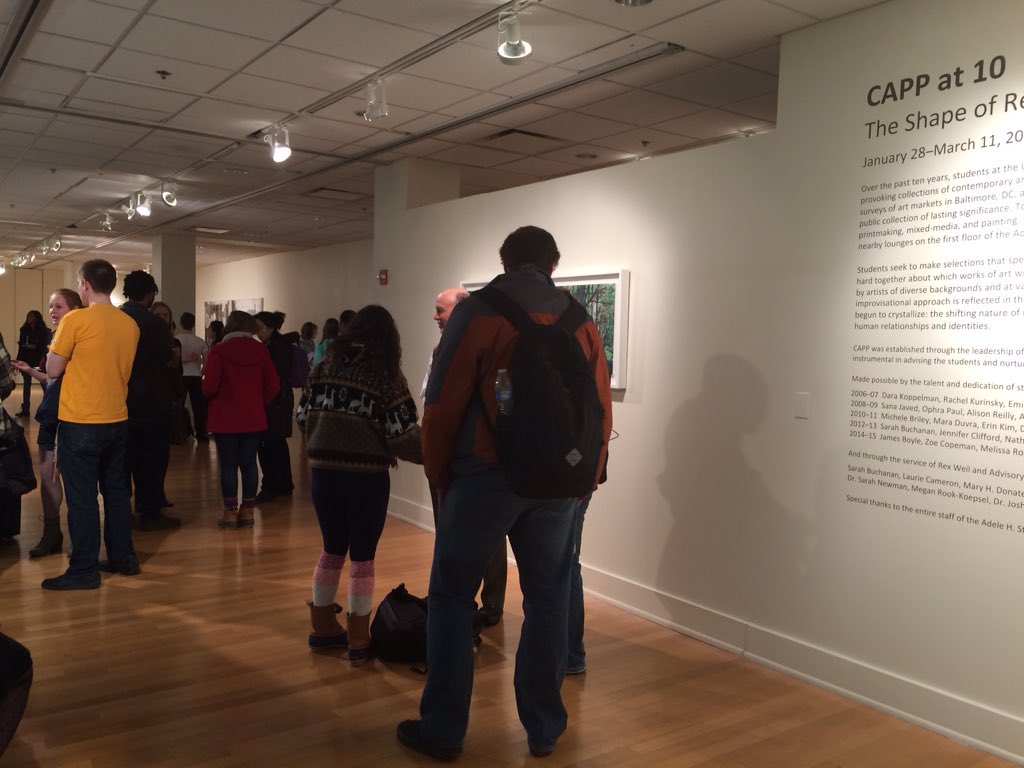 UMDArtGallery's tweet photo. The #CappAt10 opening @StampGalleryUMD https://t.co/SaBseVbt7f