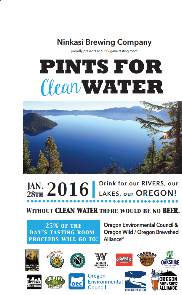NinkasiBrewing's tweet image. Without clean water, we wouldn't have great beer! Come support @oeconline &amp;amp; @OregonWild at our Pints for a Cause!