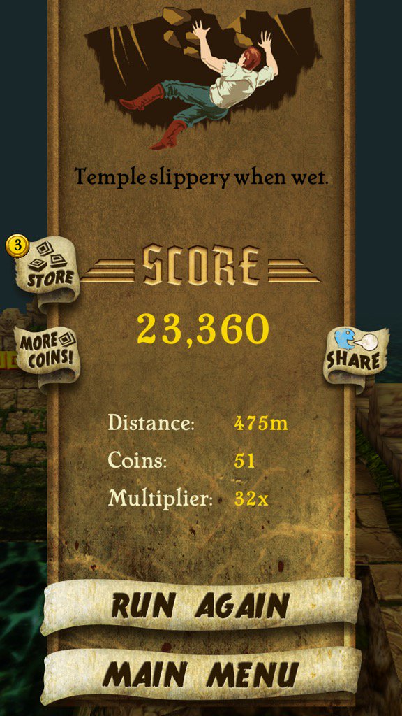 BouchraToubalya's tweet photo. I got 23,360 points while escaping from demon monkeys. Beat that! https://t.co/Blym9B3dDe #TempleRunj https://t.co/CDx7GI6Gra