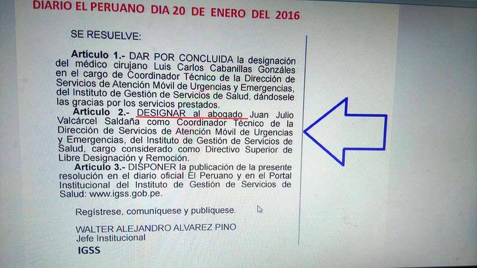 omariella28's tweet photo. @Minsa_Peru PrimeraPatinadasa del NuevoDirector del  @igssperu UNABOGADOdirigiendo el SAMU?KfavorLeDeberán?? https://t.co/xSRLbJ9GS1