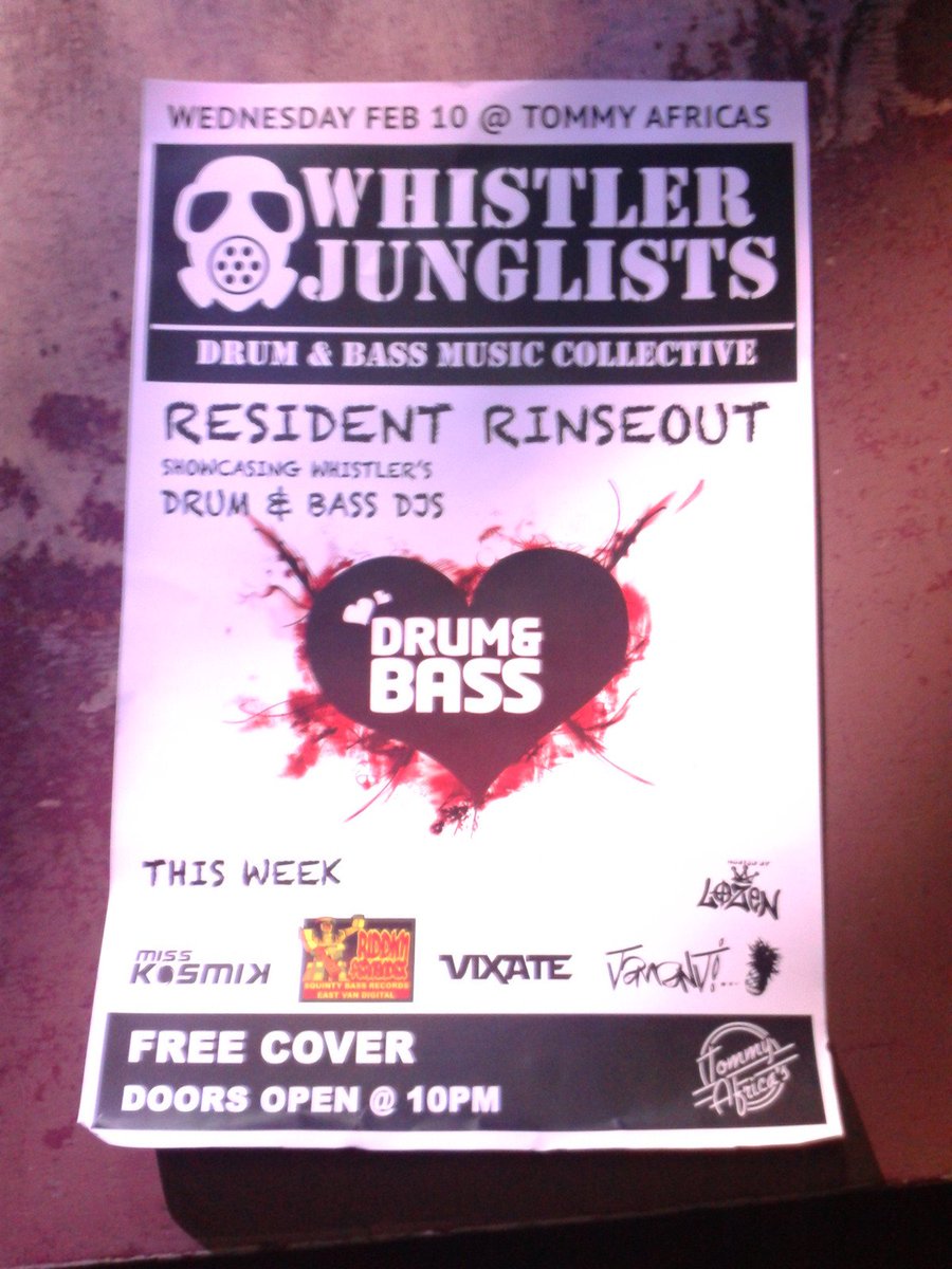 DJ_Vixate's tweet photo. #WhistlerJunglists smashed it last night! Looking forward to my official #DJ_Vixate debut... https://t.co/LkUcNuxrRQ