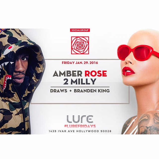 #LUREFridays just got HOT! Join us as @amberrose and @2__milly host tomorrow night!
