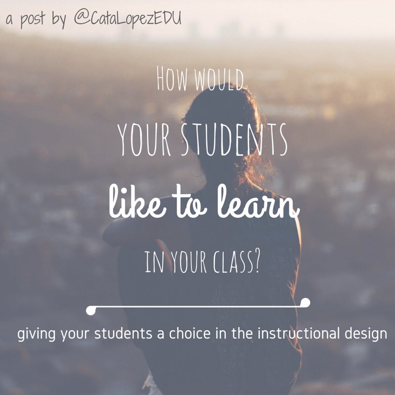 CataLaProfe's tweet photo. My new post: How would ur Ss like to learn in ur class? #gslearning #langchat #MLTSFILM… https://t.co/a5Vcgx3z9W https://t.co/vi4M09ZnOm
