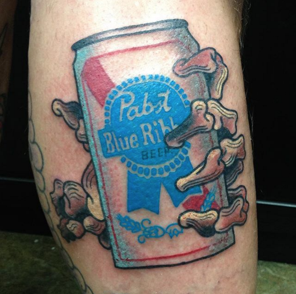 20 PABST BLUE RIBBON BEER TEMPORARY TATTOOS RETRO VINTAGE PARTY FAVORS WASHABLE
