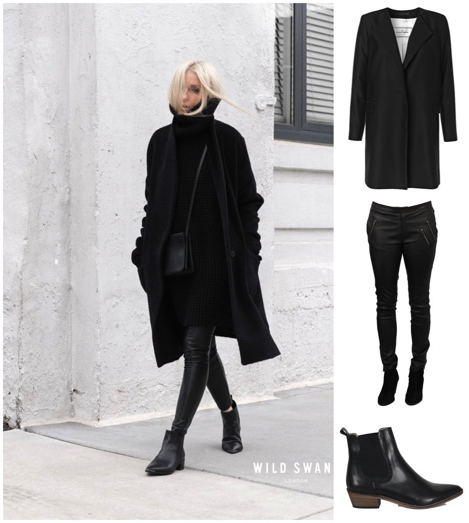 Wild_Swans's tweet photo. All #black everything. A perfect cold day look mixing #wintertextures Simple but not boring. https://t.co/41qRpDWM7c https://t.co/P3ZmvEIgzt