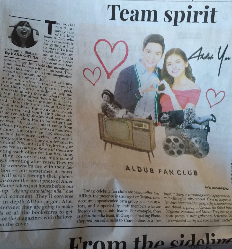 AngPoetNyo's tweet photo. ALDUBNATION: Read Kara Ortiga's Philippine Star article today! #ALDUBTurnBackTime @EatBulaga https://t.co/aSUu2H7bty