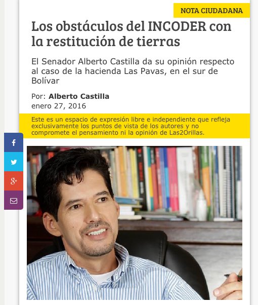 NoALasZIDRES's tweet photo. Gobierno no quiere restituir víctimas de Las Pavas
De nuevo Incoder del lado de empresarios https://t.co/xuIdeOfvEq https://t.co/KtOMISPjgd