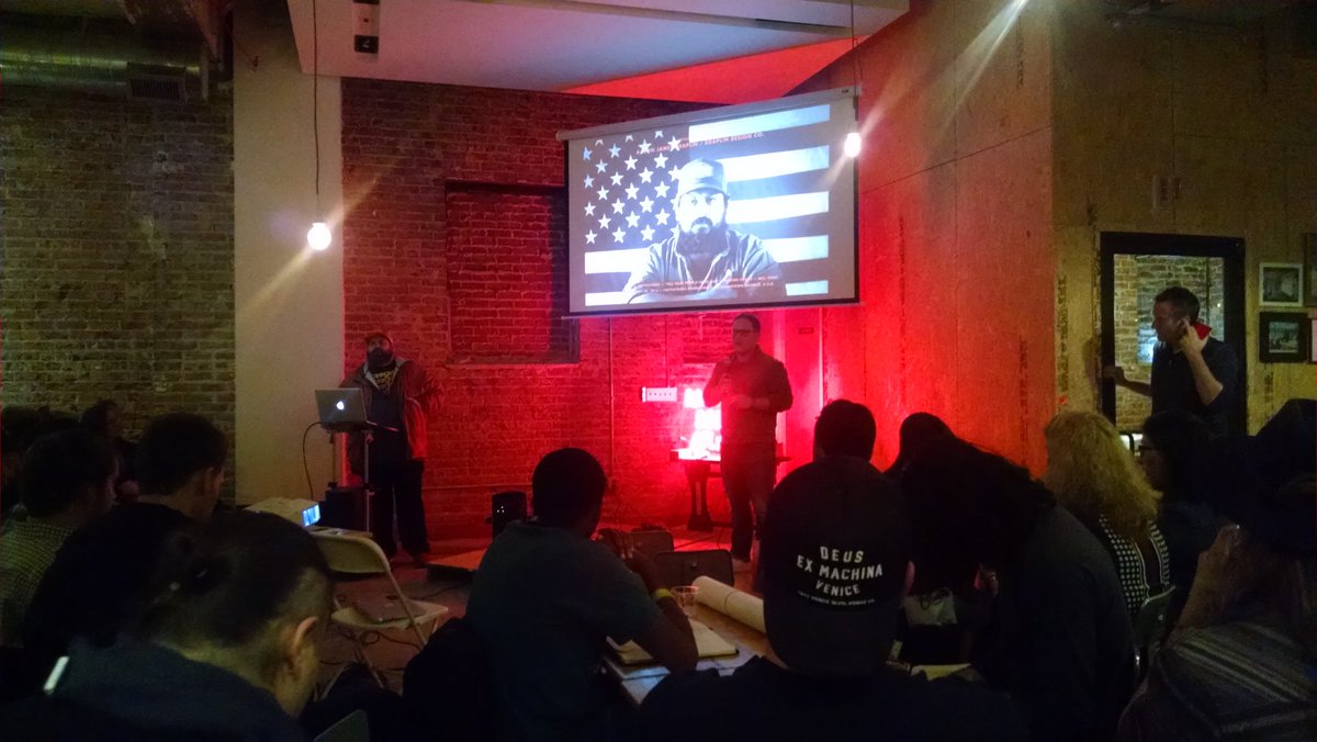 AlyintheATL's tweet image. Kicking off the @Draplin presentation @switchyards! #madewithsoul
