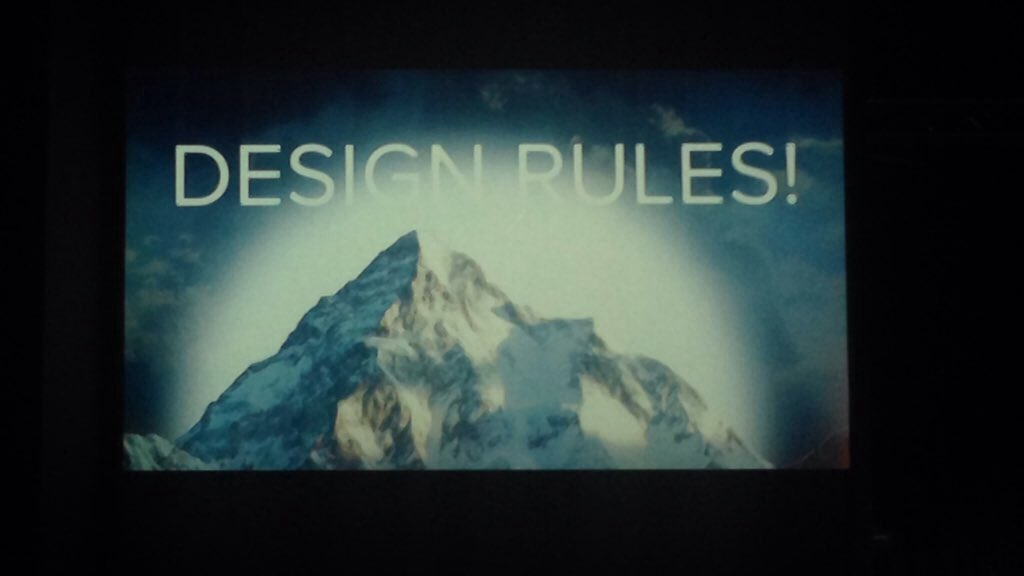 Lillimorg's tweet photo. .@monteiro using sea monkeys, his mum, and humour to explain why design rules #aah16 https://t.co/vridTEKBwi