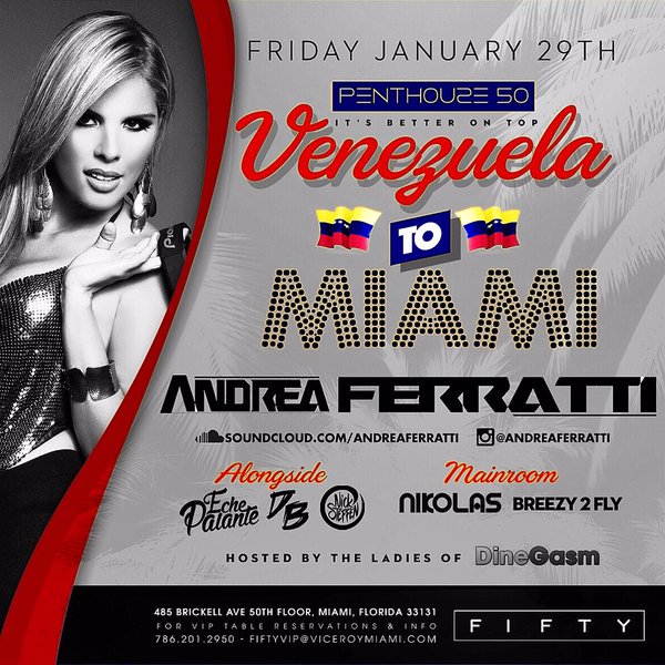 andreaferratti's tweet photo. Come party with @TGLMiami this Friday night at  @FIFTYMiami with @andreaferratti and the wonderful ladies @DineGasm https://t.co/rFfO42yhOK