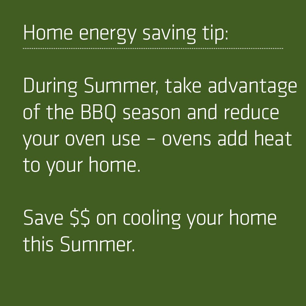 Summer energy saving tip...