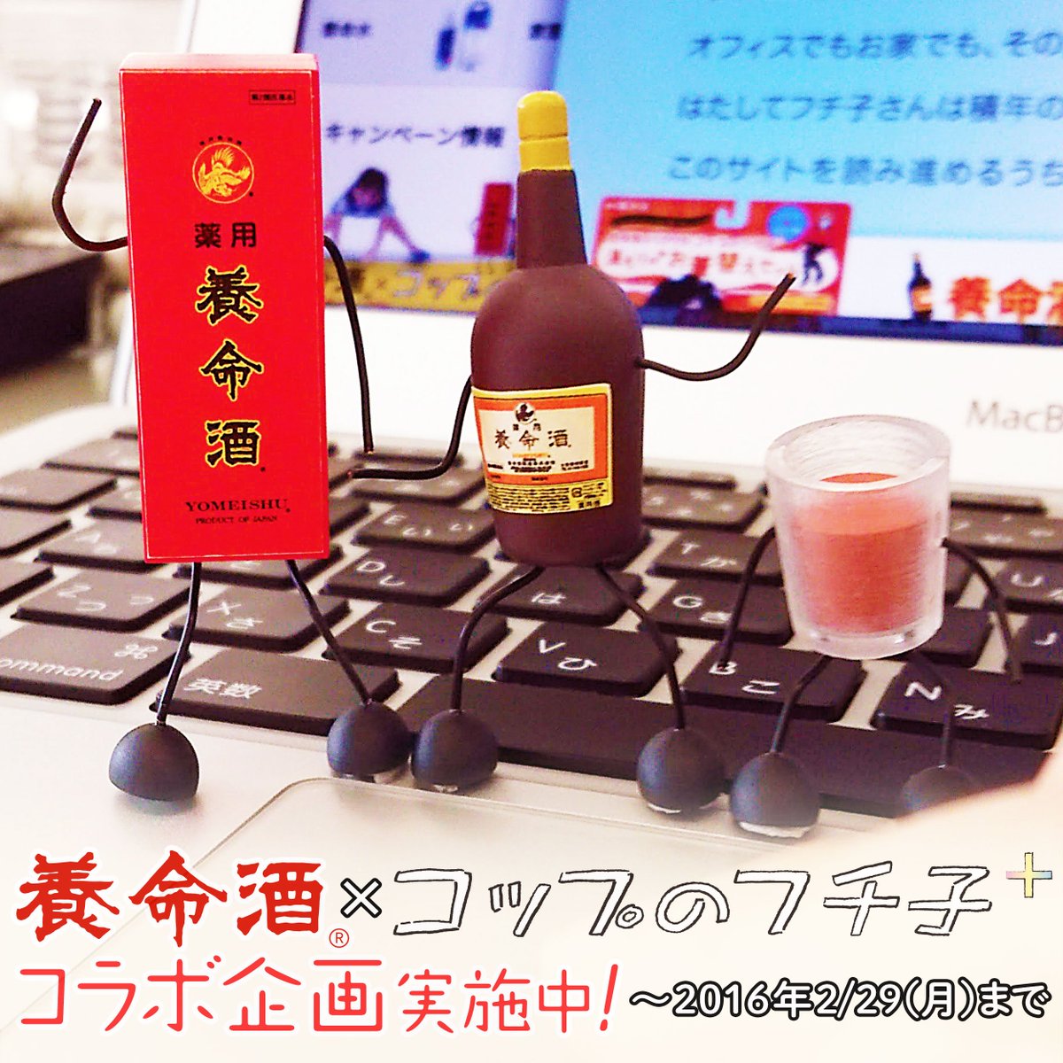 yomeishu_2017's tweet photo. 養命酒のはこ・びん・カップが手乗りサイズに!? 養命酒オリジナルグッズを100名様にプレゼント！2016年2/29までhttps://t.co/n31R8foxEH 
  #フチ子養命酒 https://t.co/rECciZAqnw