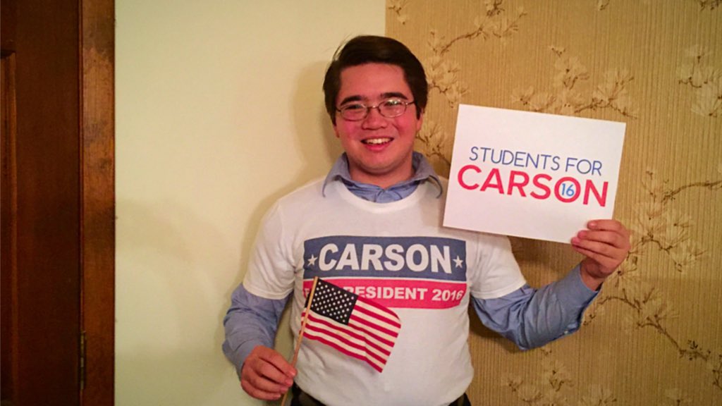 NicholasJBique's tweet photo. Today's my 18th BDay I'll be voting for Ben in FL's March primary but here's my BDay wish: WIN! #Students4Carson https://t.co/hrwkHKW4hv