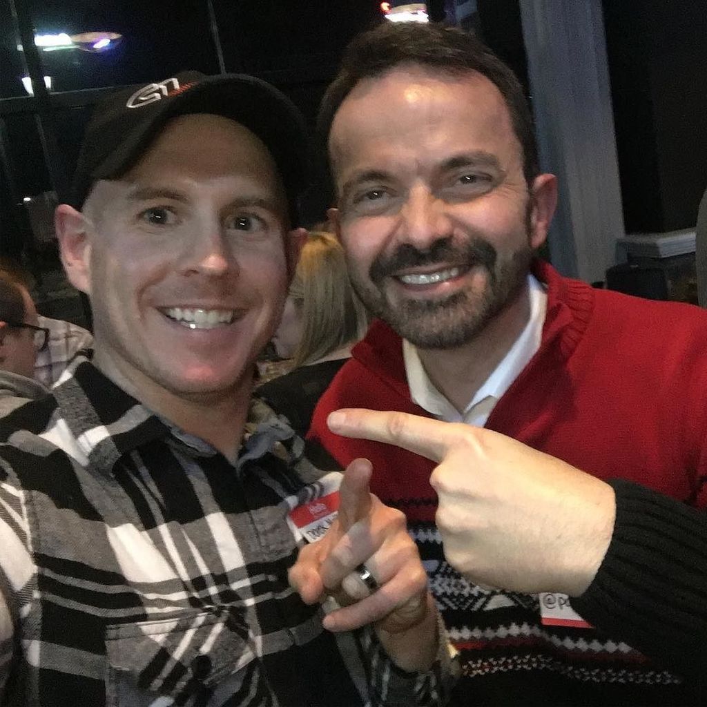 PaulPoteetIndy's tweet photo. We are dreamy MT @derekmcclain: with #Indiana ‘s weatherman @paulpoteet at #sbhnewmenu event https://t.co/oQGv6y0dBc https://t.co/kiL5CDRFxE