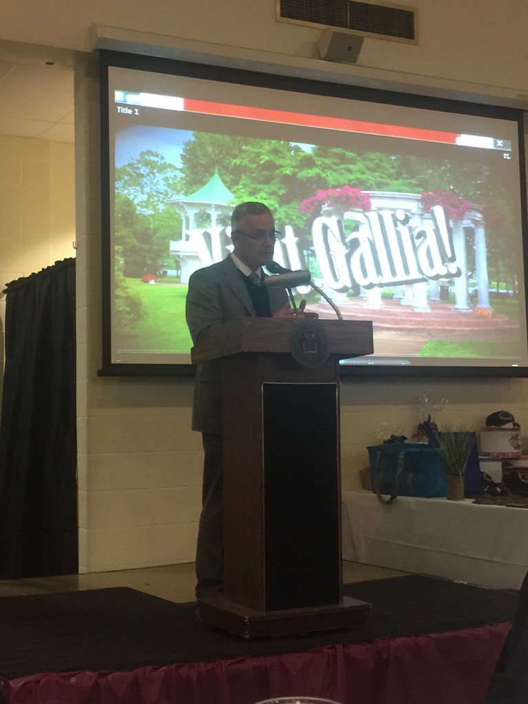 WisemanAgency's tweet photo. Great speech given by President Tressel tonight at the 79th Annual @GalliaChamber Awards Banquet. #Galliafirst https://t.co/C8GjBS1Rln