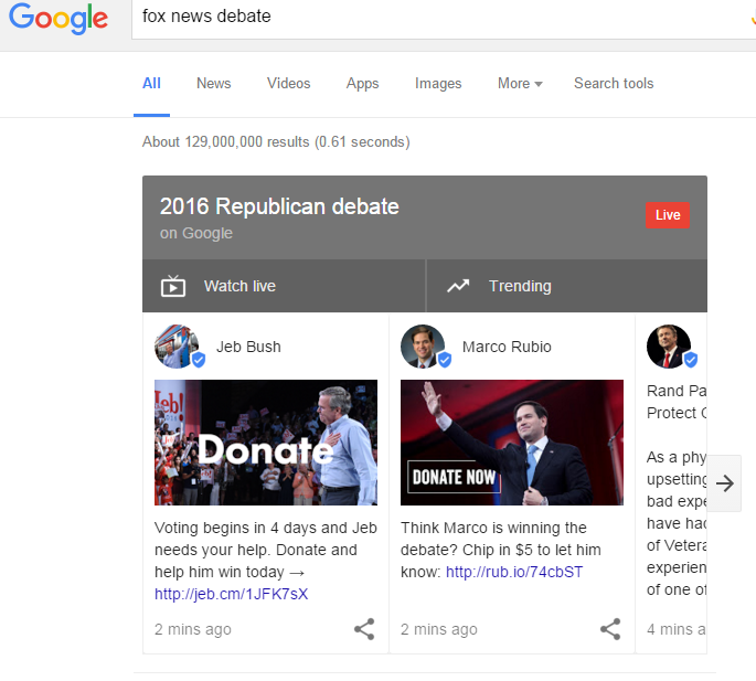 janyer's tweet photo. @google @adwords Trivia how much did the @GOP pay for this #MultiChannelAdvertising https://t.co/QQTJe0FRu6