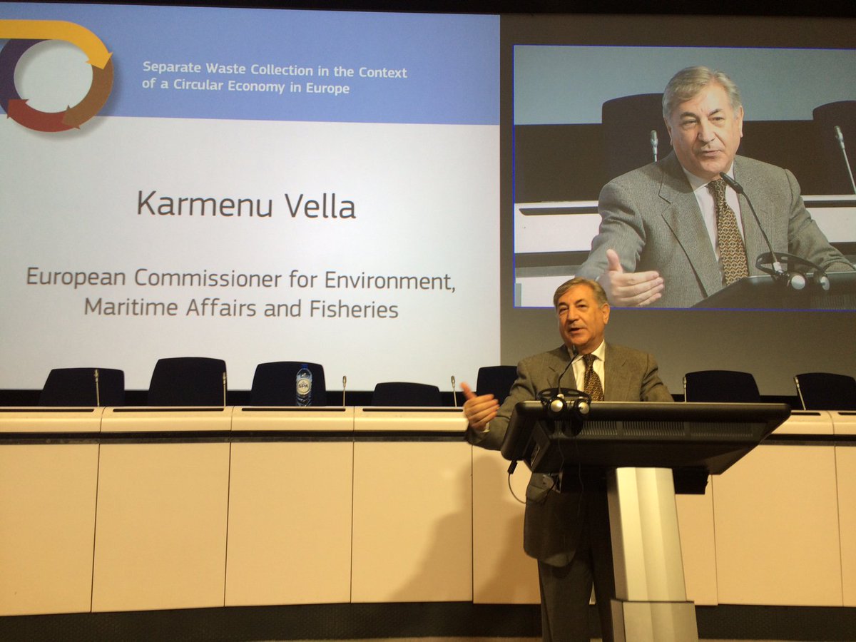 At #EUwaste2016 Separation of waste conference. My speech is here  ec.europa.eu/commission/201… #circulareconomy