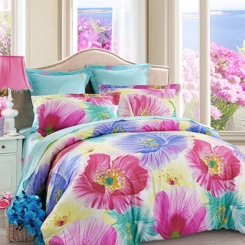 Linkymall's tweet image. LOVO Fragrance Beautiful Scene 100% Cotton 300TC Percale 4-piece Bedding Set    $71.99  bit.ly/1JKLZAB
