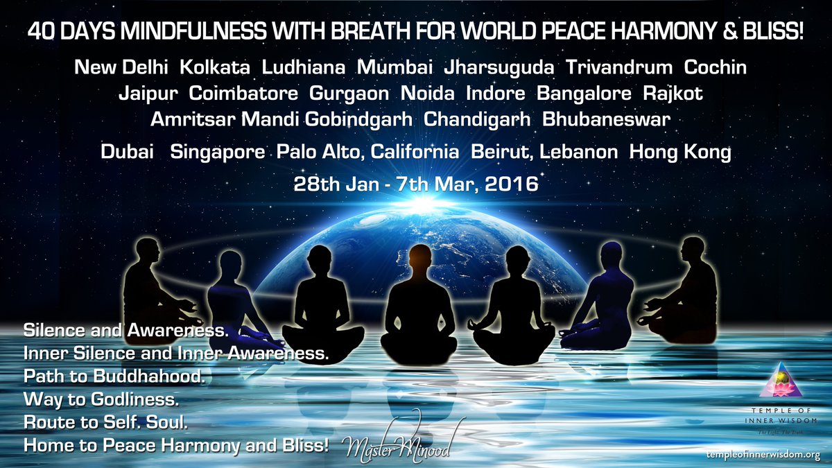 MasterMinood's tweet photo. #40DaysMindfulness with the Breath for World Peace Harmony and Bliss. Awakening cities! https://t.co/qXrATXfYAq https://t.co/Di6HORAiVI