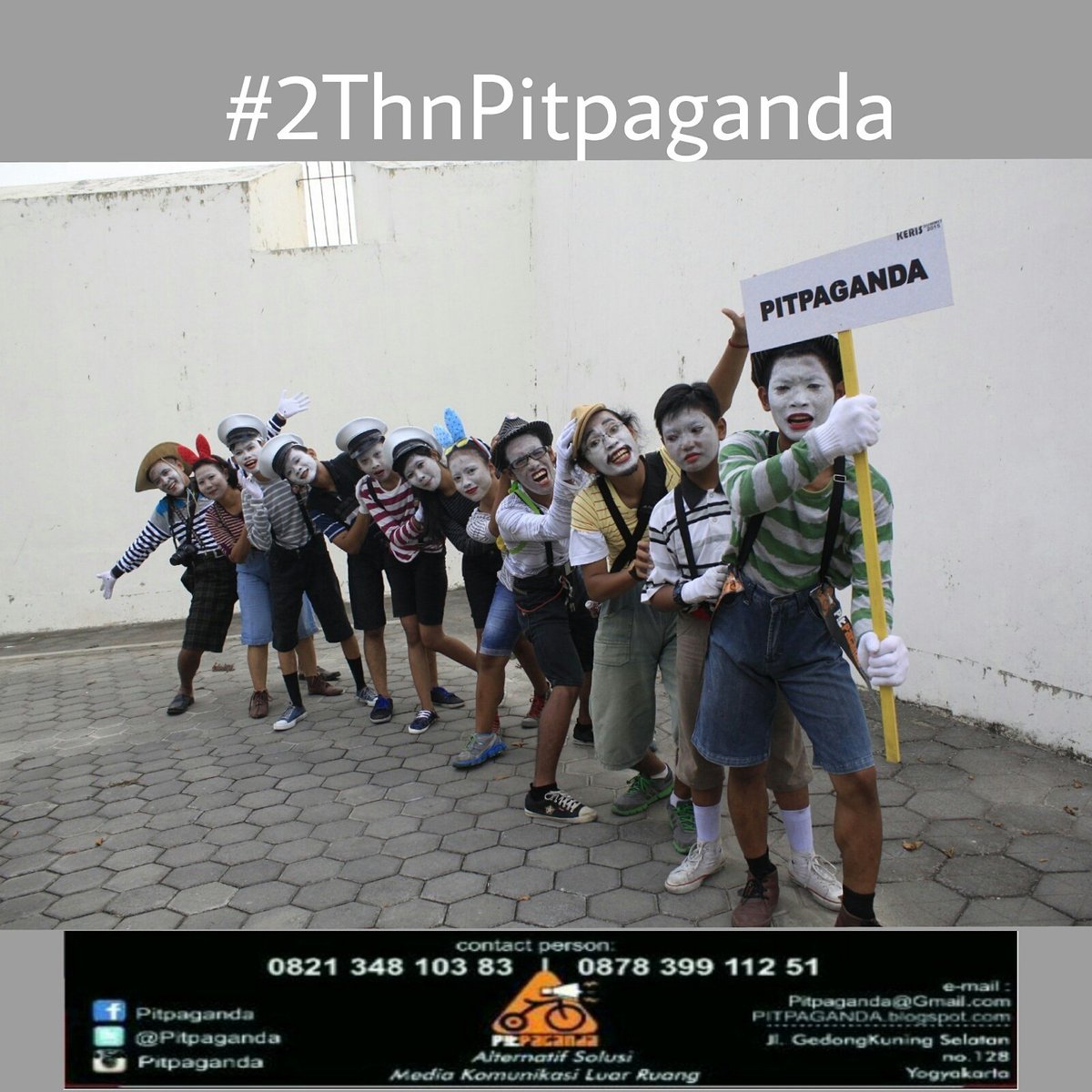 #2ThnPitpaganda <a href="/jogja4you/">Jogja4You</a> <a href="/URC_Jogja/">Umbulharjo Rescue</a> @jogjasatucom <a href="/pamityang2an/">PYY Qwerty Radio</a> <a href="/kekwashow/">Kekwa Show</a> <a href="/BiennaleJogja/">Yayasan Biennale Yogyakarta</a> @dagadudjokdja