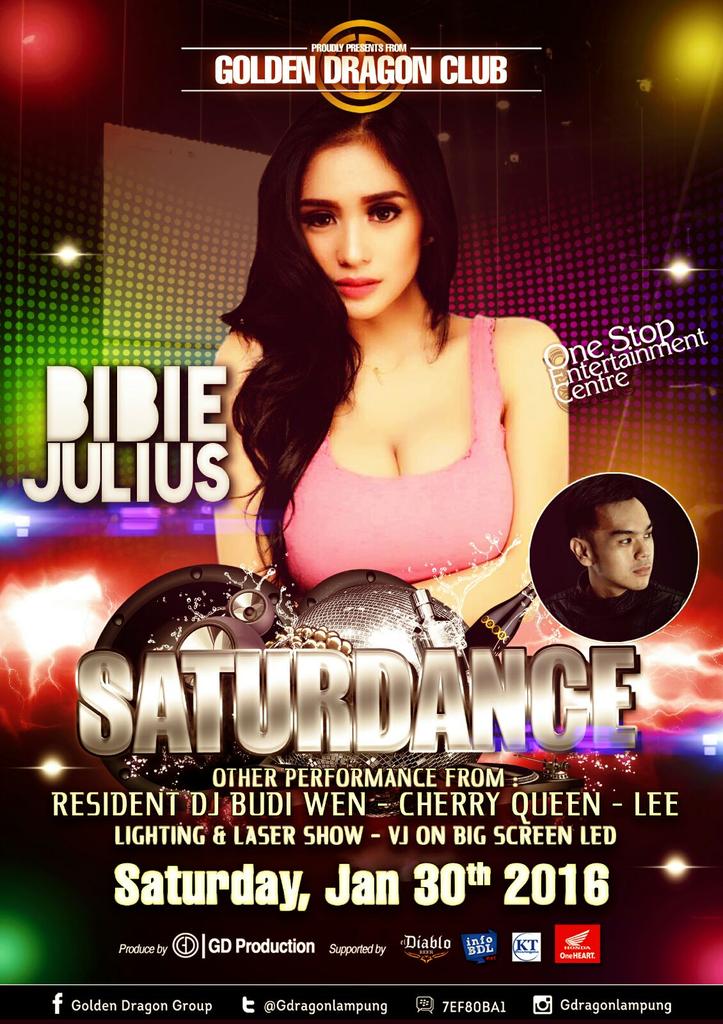 Tomorrow! Saturdance with BIBIE JULIUS at Golden Dragon Club.. <a href="/InfoBDL/">Info Bandar Lampung™</a>