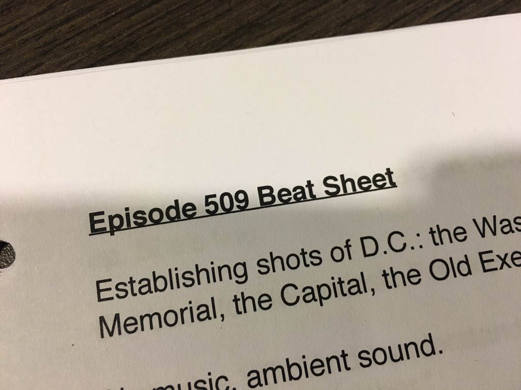 DavidHMandel's tweet photo. #veepseason5 #episode509 #outline @VeepHBO https://t.co/GV9aDqTIOm