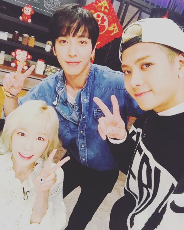 nmjaxcks_'s tweet image. Ltpst with yonghwa hyung and taeyeon nuna