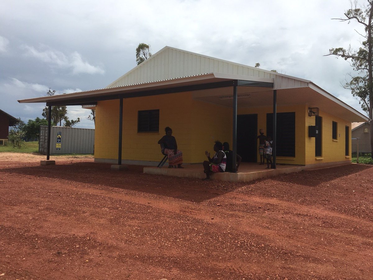 abcdarwin's tweet photo. Karen Malala & her kids have moved into their new home on #ElchoIsland. Their old home was destroyed in #CycloneLam https://t.co/Cqse3kOn28