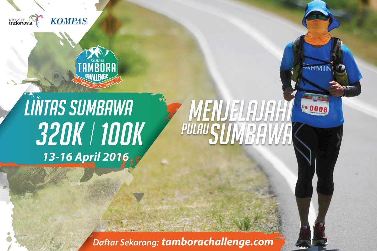 Akan ada lari Lintas Sumbawa 320K &amp; 100K, Tambora Ultra 50K &amp; 25K, dan Tambora Bike Camp #TamboraChallenge