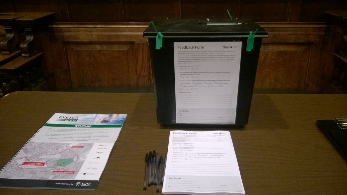 ExeterActive's tweet image. We're here at The Guildhall until 7pm this evening, and between 10am-4pm tomorrow. Come along and have your say.