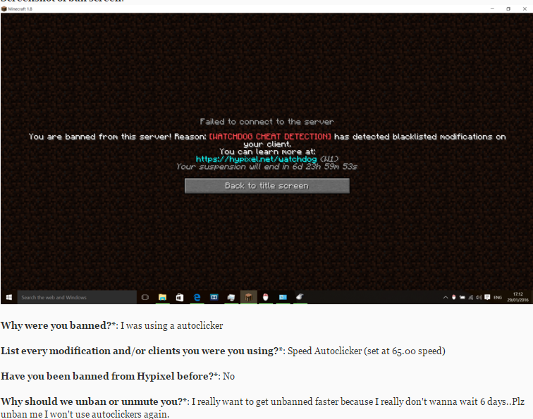 Noxy @ Hypixel on Twitter: "Ban appeals section is really 