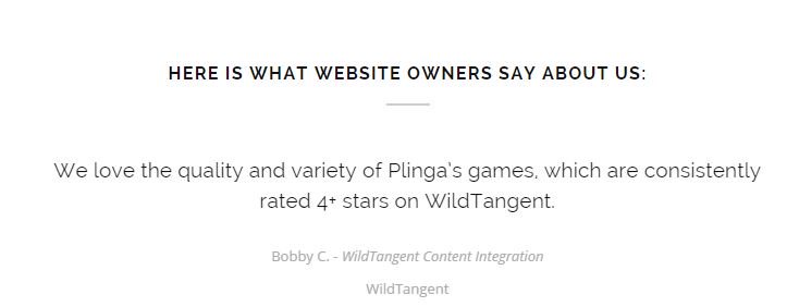 PlingaGames's tweet photo. Do you want to know what our partners like @PlayWildTangent are saying about us? Visit https://t.co/RdF7E8vSDF https://t.co/qj4htCbLvj