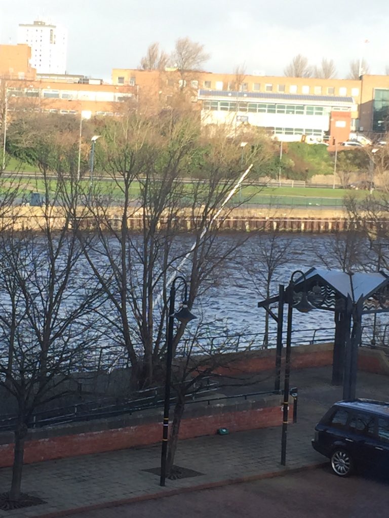 MartinDixon21's tweet photo. @stocktoncouncil Flagpole has been damaged in the wind on the river tees near to Dunedin House Thornaby. https://t.co/eICWLe5vEn