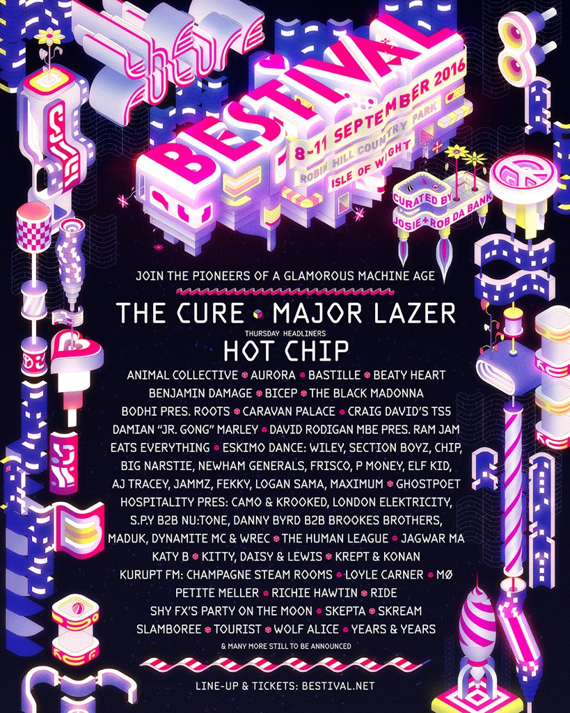 Bestival's tweet photo. Join the pioneers of a glamorous machine age - first wave of #Bestival16 acts announced... https://t.co/rgcnAXQSAN